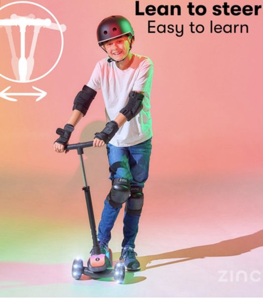 Zinc Rainbow Row 3 Wheeled Scooter